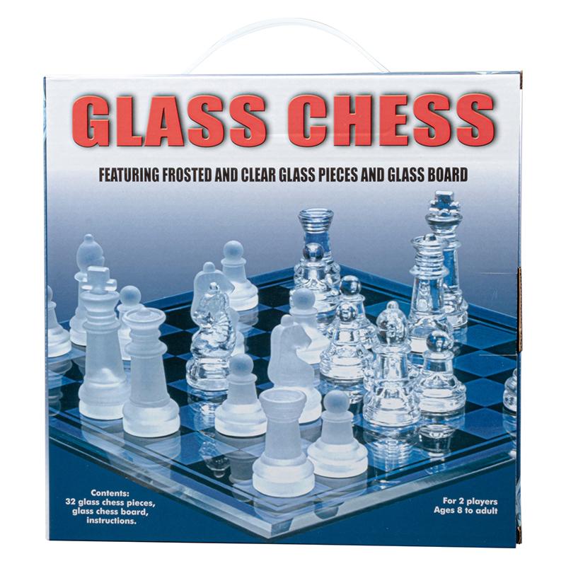 32pcs Glass Chess Set Frosted Board Game Elegant Crystal Queen's Gambit Display